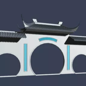 Ancient Building Front Door 3d model