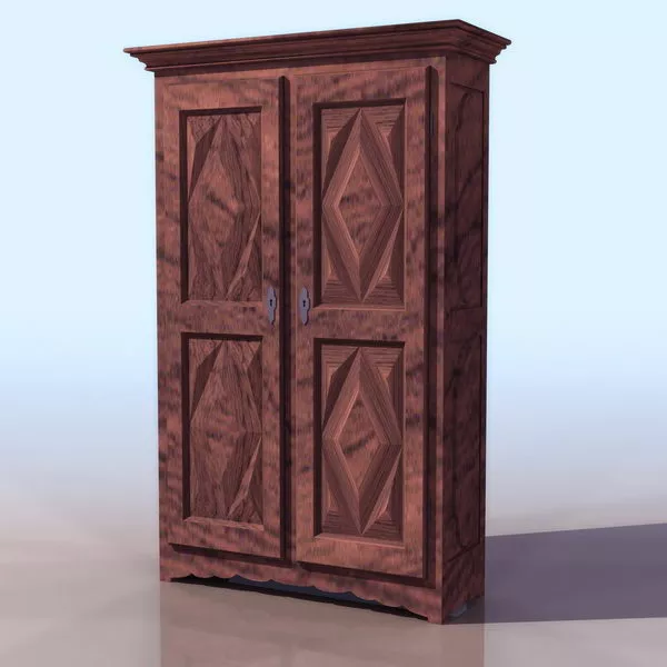 Ancient Cupboard Free 3d Model - .3ds - Open3dModel