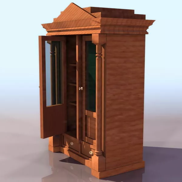 Western Ancient Display Cabinet 3d model Western Ancient Display Cabinet 3d model