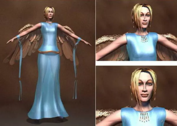 Angel Woman Character 3d model Angel Woman Character 3d model