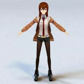 Animated Anime Dancing Girl Rigged 3d model