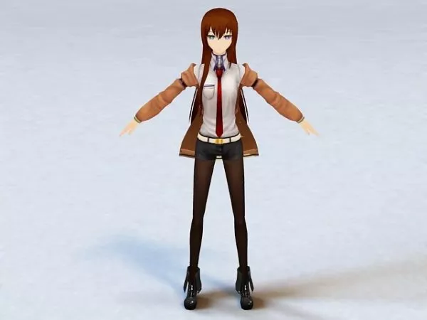 Beauty Anime Girl 3d model