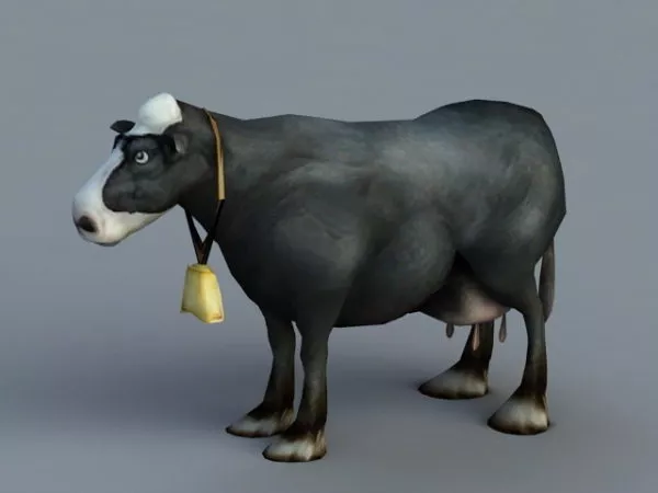 Animated Dairy Cow Rig 3d model Animated Dairy Cow Rig 3d model