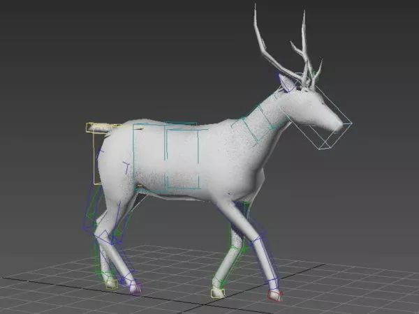 Animated Deer Rig 3d model Animated Deer Rig 3d model