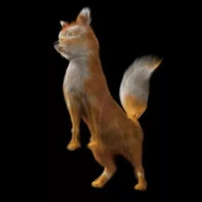 Animated Red Fox 3d model