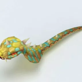 Animated Spitting Cobra Snake 3d model