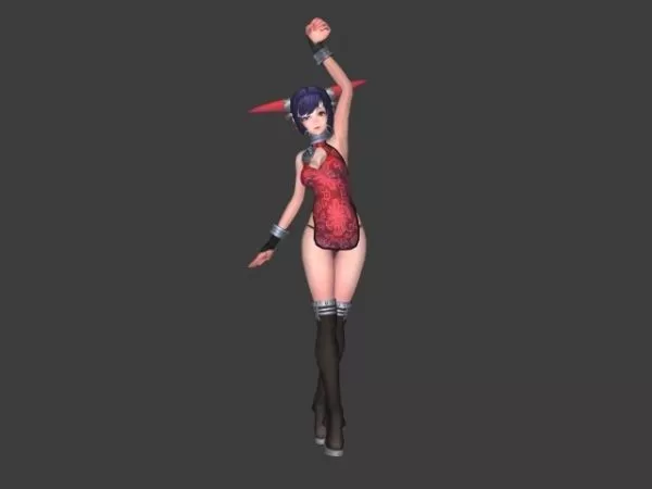 Animated Anime Girl Character 3d model Animated Anime Girl Character 3d model