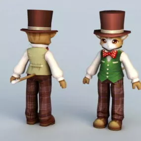 Anime Cat 3d model
