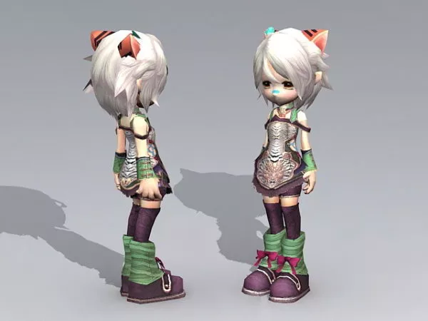 Cat Creature Character 3d model