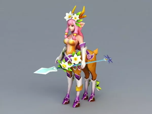 Female Native Centaur 3d model
