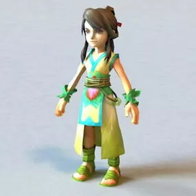 Anime Chinese Boy 3d model