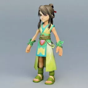 Anime Chinese Guy 3d model