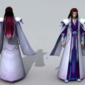 Anime Chinese Male 3d model