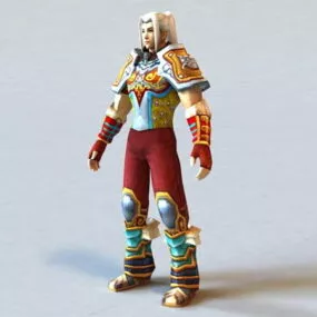 Anime Chinese Warrior 3d model