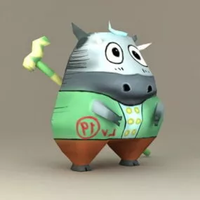 Anime Cow Character 3d model