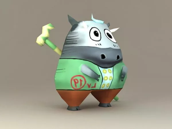 Anime Cow Character 3d model Anime Cow Character 3d model