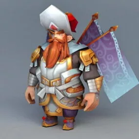 Anime Dwarf Gladiator 3d model