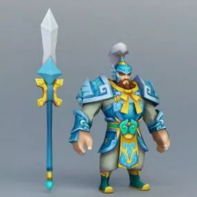 Anime Dwarf Warrior 3d model