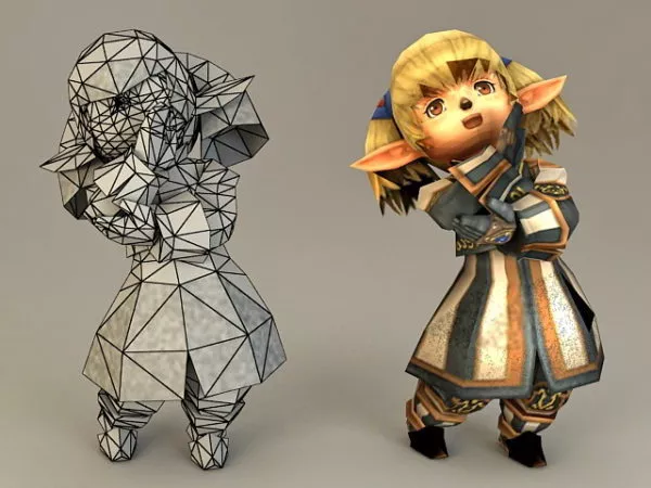 Anime Elf Dwarf Female 3d model Anime Elf Dwarf Female 3d model