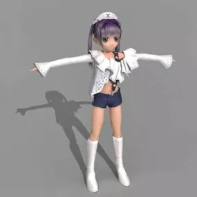 Anime Emo Girl 3d model