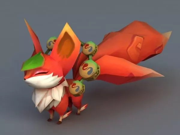 Cartoon Red Fox 3d model