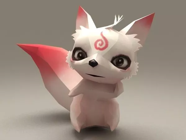 Anime Fox Rigged & Animated 3d model Anime Fox Rigged & Animated 3d model