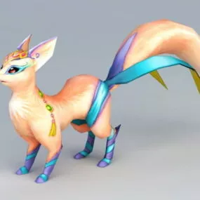 Anime Fox Spirit Rigged 3d model