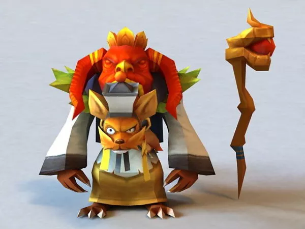 Cartoon Anteater Monster 3d model