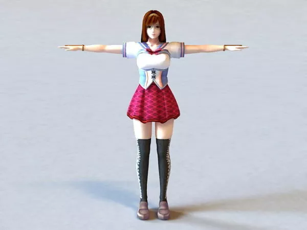 Anime Girl Teacher 3d model Anime Girl Teacher 3d model