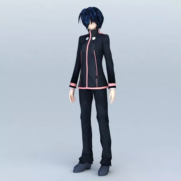 Anime Guy High School 3d model Anime Guy High School 3d model