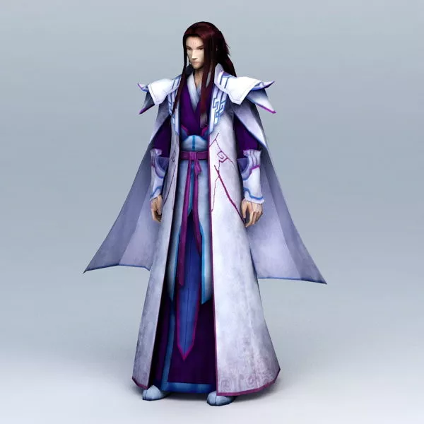 Anime Guy With Long Hair 3d model Anime Guy With Long Hair 3d model