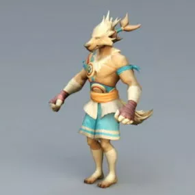 Anime Humanoid Fox 3d model