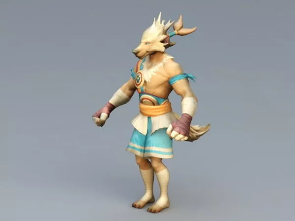 Anime Humanoid Fox 3d model Anime Humanoid Fox 3d model