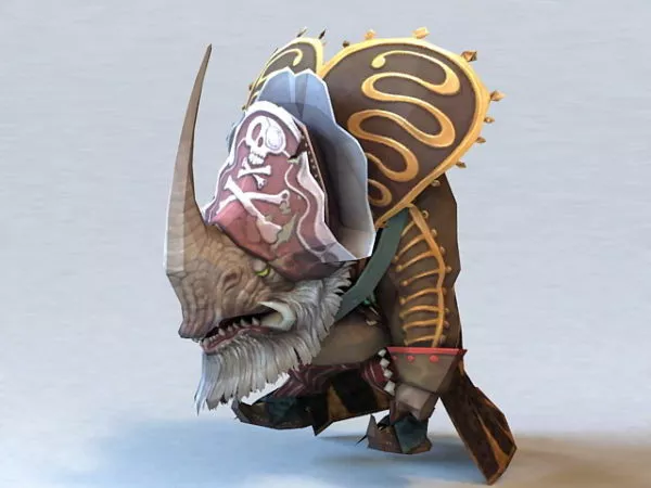 Animated Rhinoceros Rigged 3d model