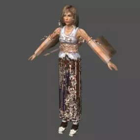 Anime Japanese Girl Character 3d model