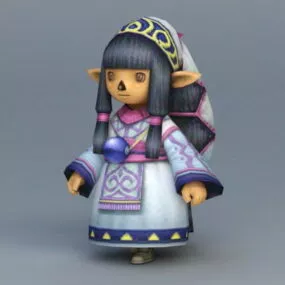 Anime Little Girl 3d model