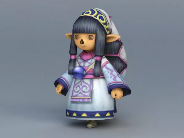 Anime Little Girl 3d model Anime Little Girl 3d model