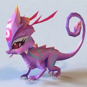 Anime Lizard 3d model