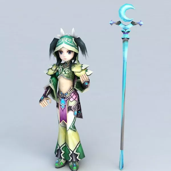 Stylish Girl 3d model