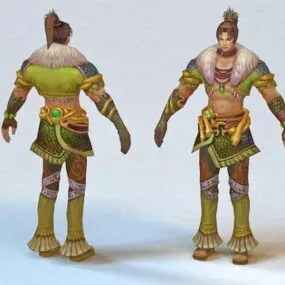 Anime Male Martial Arts Fighter 3d model