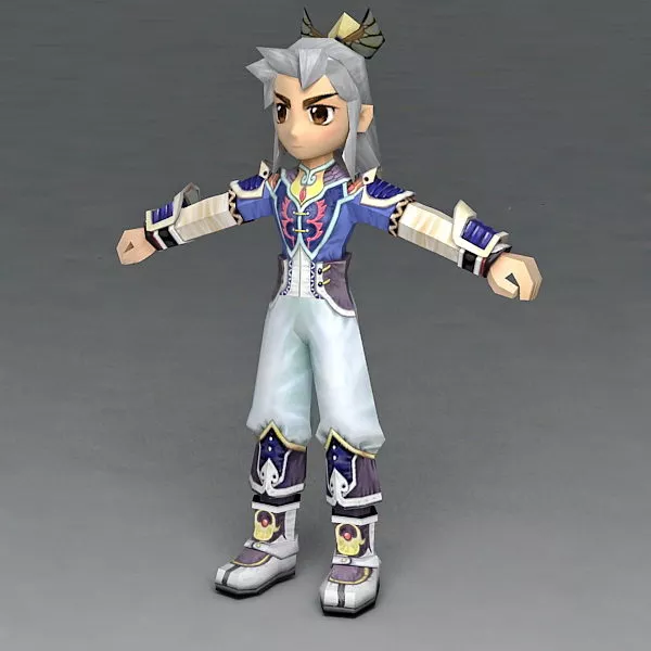 Anime Male Ninja 3d model Anime Male Ninja 3d model