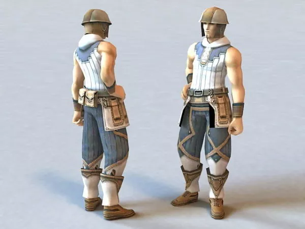 Anime Man 3d model Anime Man 3d model