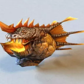 Anime Monster Fish 3d model