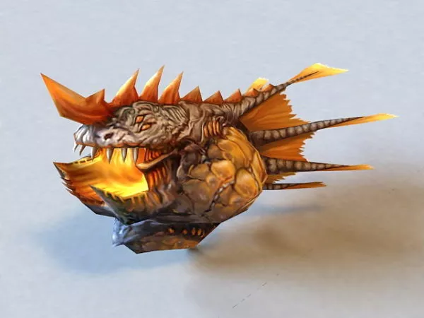 Anime Monster Fish 3d model Anime Monster Fish 3d model