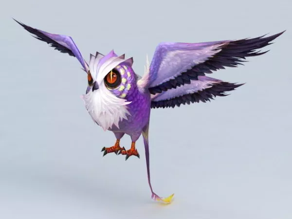 Lowpoly White Water Bird 3d model