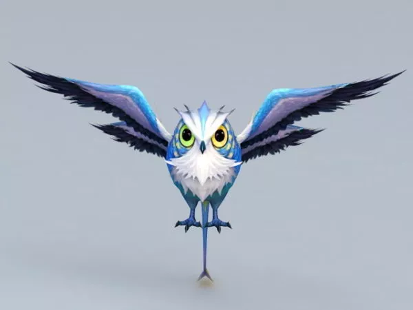 Anime Owl Character 3d model Anime Owl Character 3d model