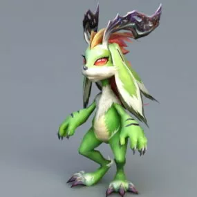 Anime Pet Rabbit 3d model