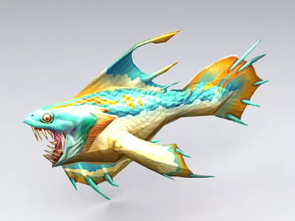 Anime Piranha Fish 3d model Anime Piranha Fish 3d model