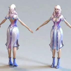 Anime Princess Medieval 3d model