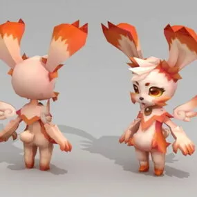Anime Rabbit Character 3d model